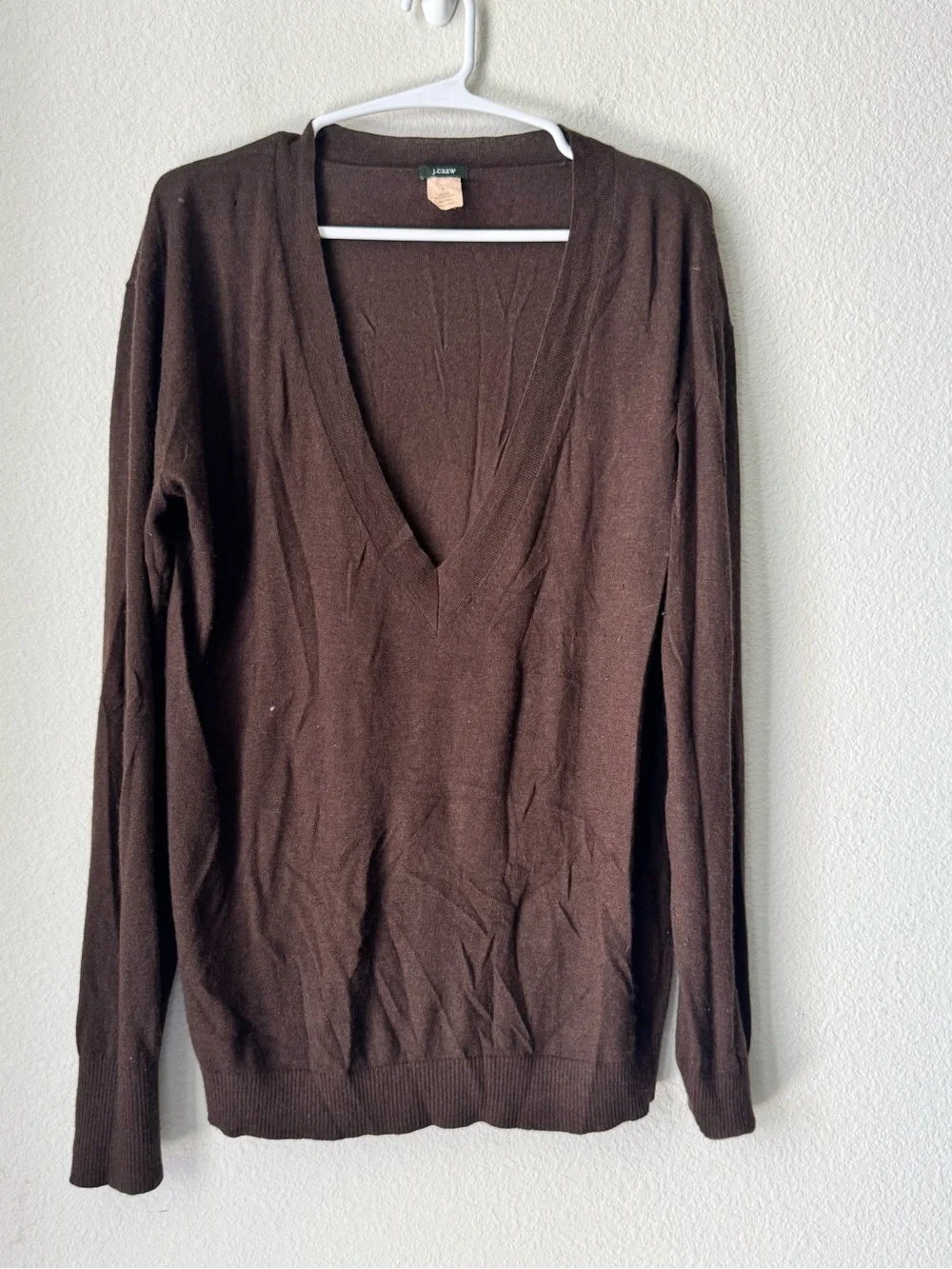 J. Crew Chocolate Brown Cashmere-Silk Sweater